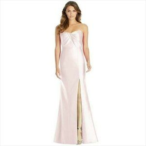 ALFRED SUNG NEW Strapless Floor Length Dress in Blush D762 Size 14